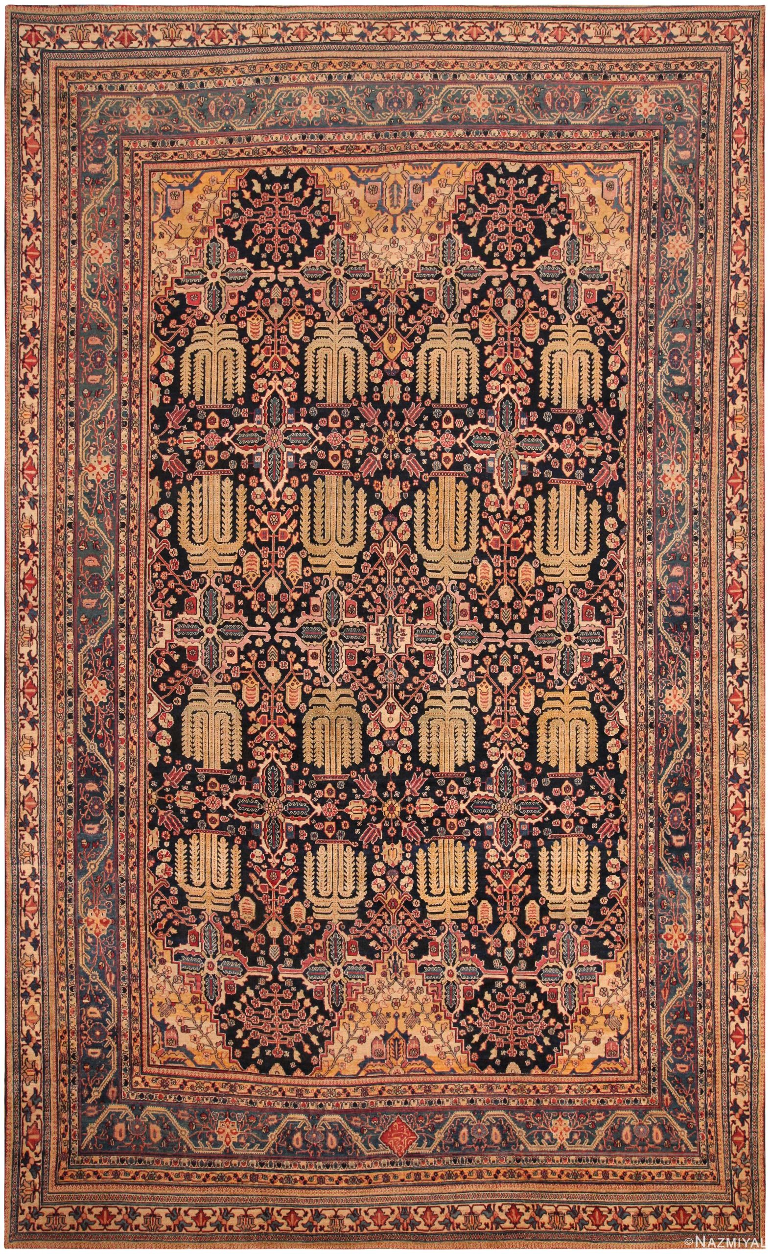 large-antique-khorassan-doroksh-persian-rug-71505-nazmiyal